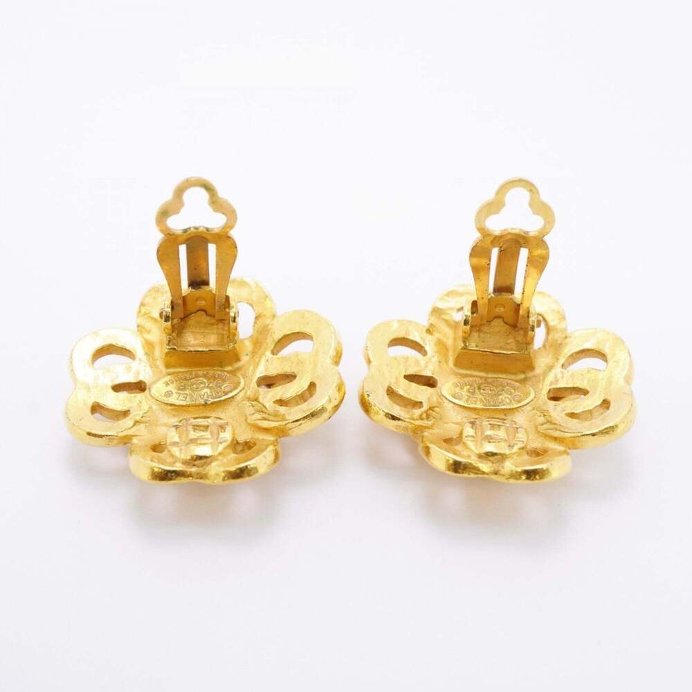 CHANEL Gold Logo Earrings - Picture 7 of 7